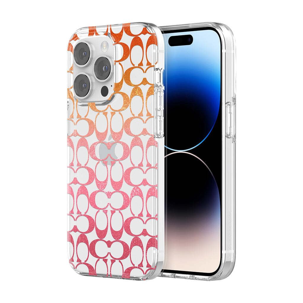 Coach Protective Case for iPhone 14 Pro, Signature C Pink : Amazon